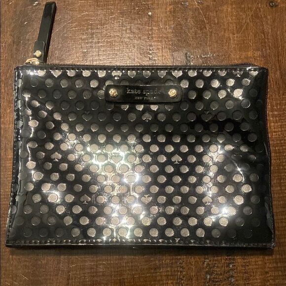 Kate Spade Black Polka Dot Small pouch wallet - Picture 1 of 6